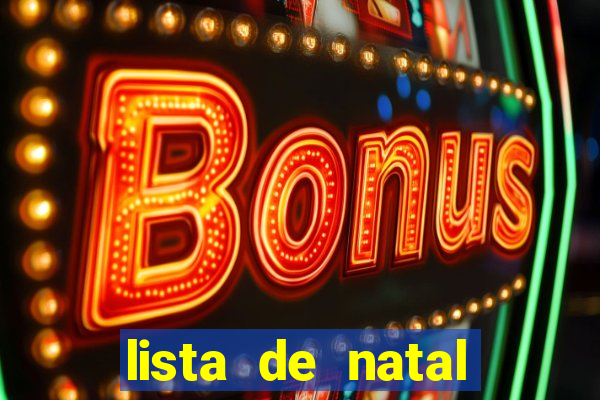 lista de natal para imprimir